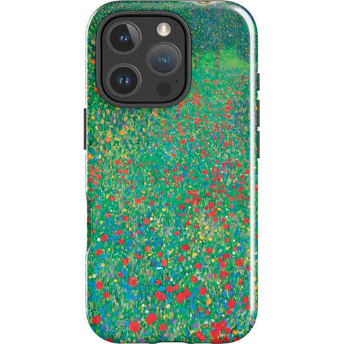 Poppy Field by Gustav Klimt iPhone 16 Pro Max Impact Case