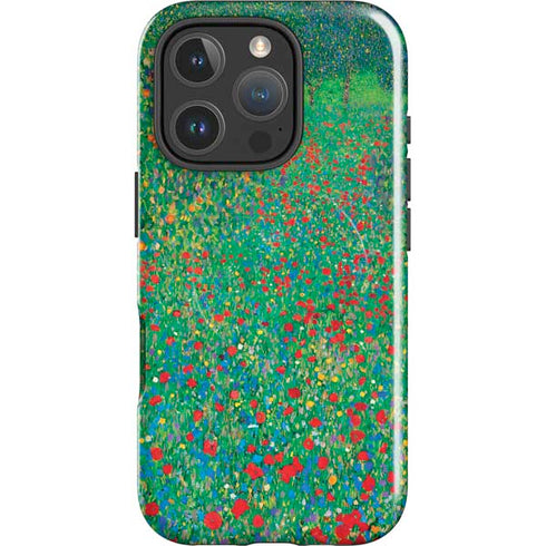 Poppy Field by Gustav Klimt iPhone 16 Pro Max Magsafe Impact Case