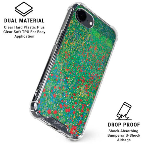 Poppy Field by Gustav Klimt iPhone 16e Clear Case