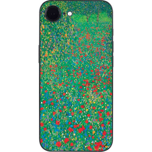 Poppy Field by Gustav Klimt iPhone 16e Skin