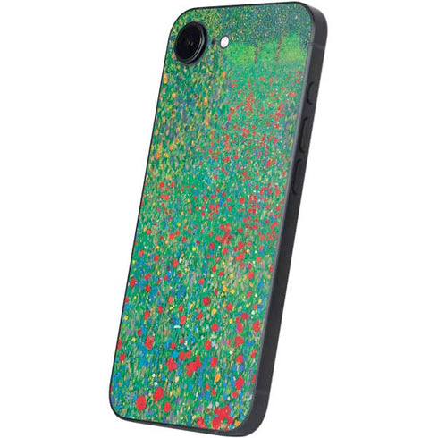 Poppy Field by Gustav Klimt iPhone 16e Skin
