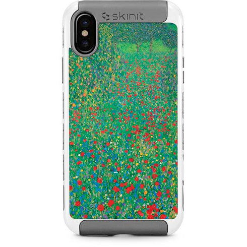Poppy Field by Gustav Klimt iPhone Cases