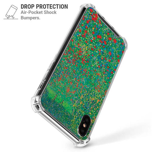 Poppy Field by Gustav Klimt iPhone X/XS Clear Case