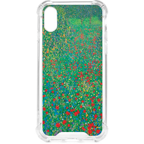 Poppy Field by Gustav Klimt iPhone XS Clear Case