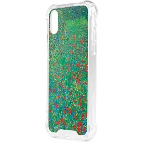 Poppy Field by Gustav Klimt iPhone XS Clear Case