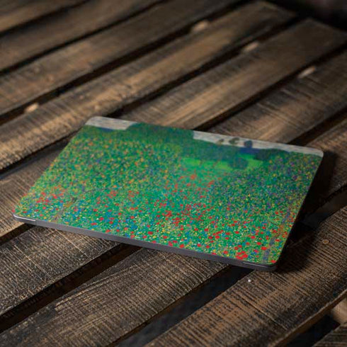 Poppy Field by Gustav Klimt Apple MacBook Air Skin
