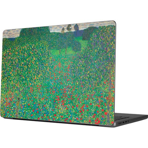 Poppy Field by Gustav Klimt Apple MacBook Pro 14-inch Skin