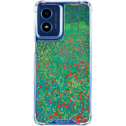 Poppy Field by Gustav Klimt Moto G Play 4G (2024) Clear Case