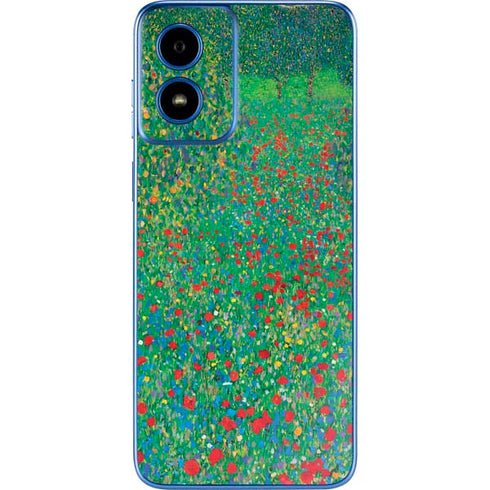 Poppy Field by Gustav Klimt Moto G Play 4G (2024) Skin
