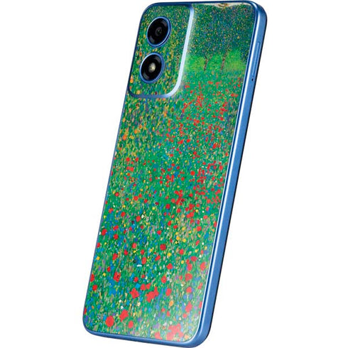 Poppy Field by Gustav Klimt Moto G Play 4G (2024) Skin