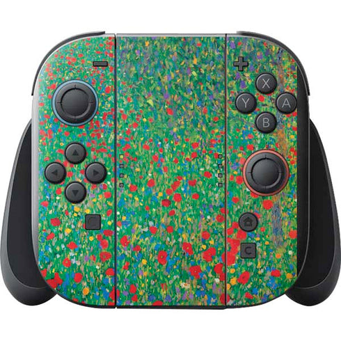 Poppy Field by Gustav Klimt Nintendo Switch 2 (2025) with Joy-Con Skin