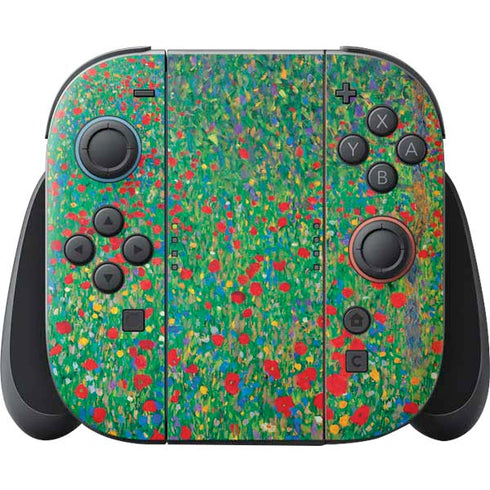 Poppy Field by Gustav Klimt Nintendo Switch 2 (2025) Joy-Con Controller Skin