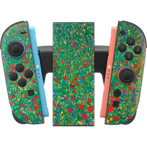 Poppy Field by Gustav Klimt Nintendo Switch 2 (2025) Joy-Con Controller Skin