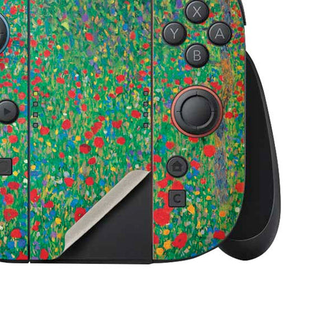 Poppy Field by Gustav Klimt Nintendo Switch 2 (2025) Joy-Con Controller Skin