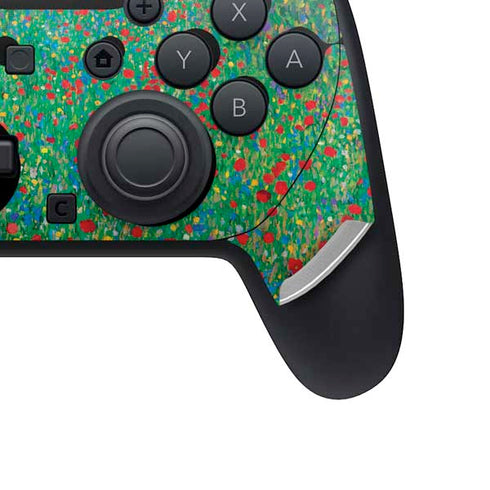 Poppy Field by Gustav Klimt Nintendo Switch 2 (2025) Pro Controller Skin