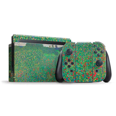 Poppy Field by Gustav Klimt Nintendo Skins