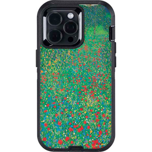 Poppy Field by Gustav Klimt Otterbox Defender iPhone Skin