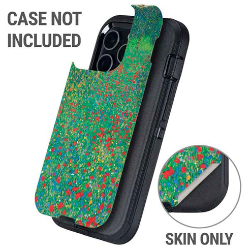 Poppy Field by Gustav Klimt Otterbox Defender iPhone Skin