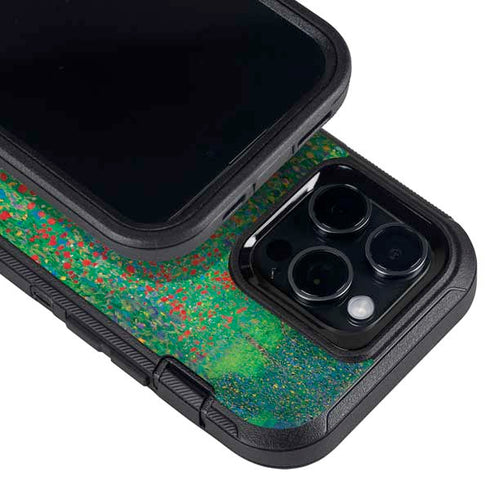 Poppy Field by Gustav Klimt Otterbox Defender iPhone Skin