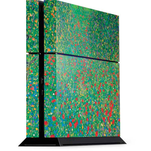 Poppy Field by Gustav Klimt PlayStation PS4 Skins