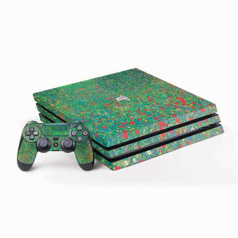 Poppy Field by Gustav Klimt PlayStation PS4 Skins