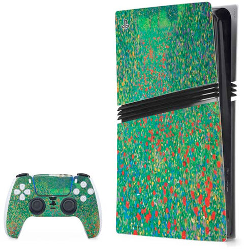 Poppy Field by Gustav Klimt PlayStation PS5 Skins