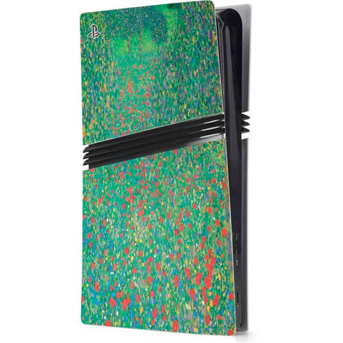 Poppy Field by Gustav Klimt PS5 Pro Console Skin