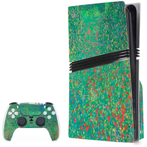 Poppy Field by Gustav Klimt PlayStation PS5 Skins