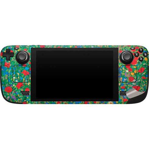 Gustav Klimt Poppy Field Steam Deck Handheld Gaming Computer Skin