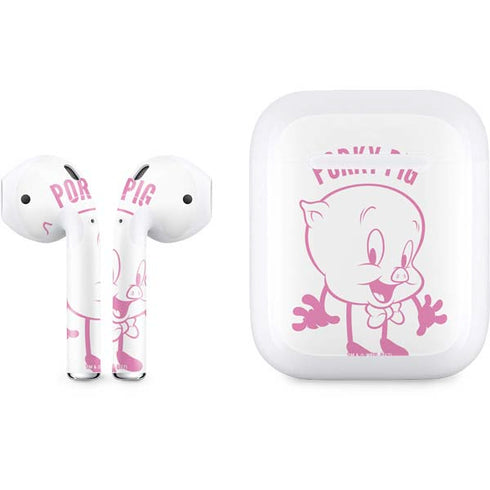 Looney Tunes Porky Pig Big Head Apple AirPods Skin