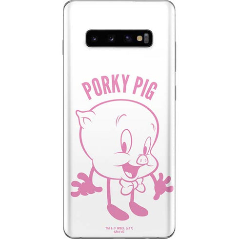 Looney Tunes Porky Pig Big Head Galaxy S10 Plus Skin