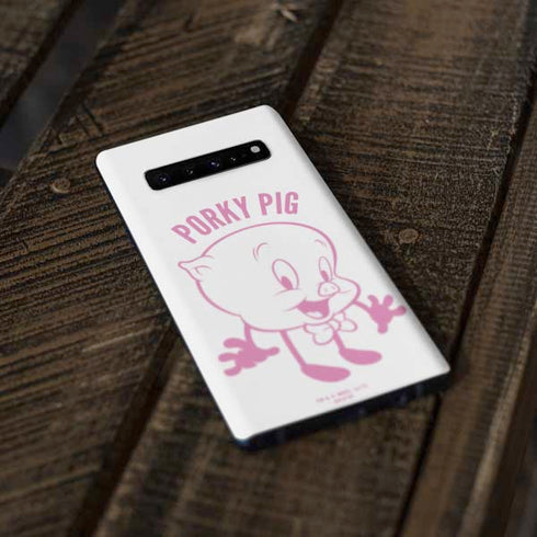 Looney Tunes Porky Pig Big Head Galaxy S10 Plus Skin