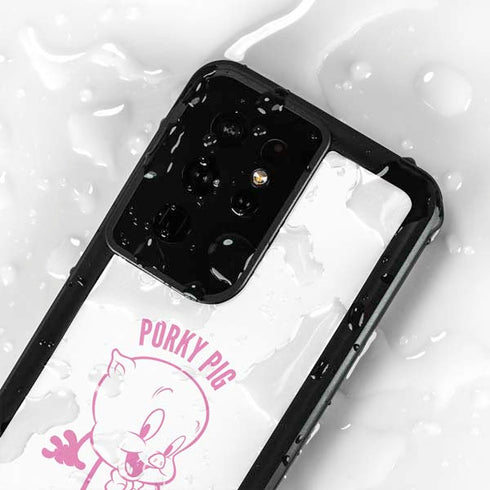 Looney Tunes Porky Pig Big Head Galaxy S24 Ultra Waterproof Case