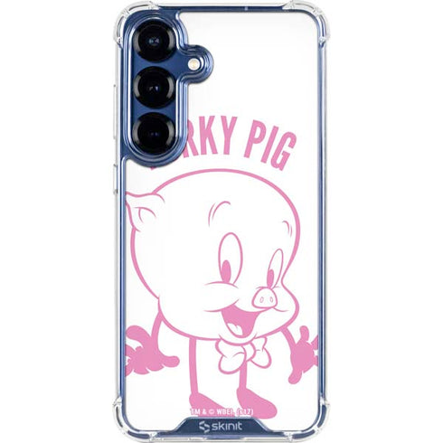 Looney Tunes Porky Pig Big Head Galaxy S25 Plus Clear Case