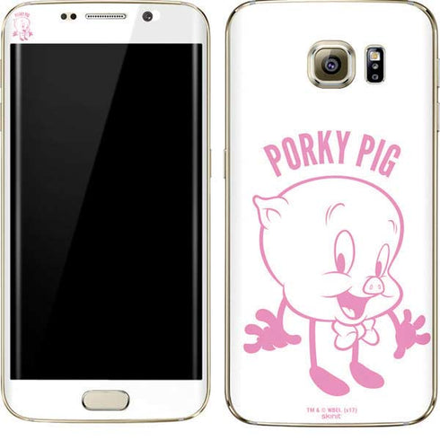 Looney Tunes Porky Pig Big Head Galaxy S7 Edge Skin