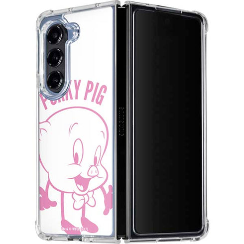 Looney Tunes Porky Pig Big Head Galaxy Z Fold5 5G Clear Case