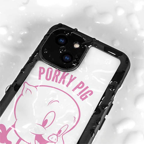 Looney Tunes Porky Pig Big Head iPhone 15 Plus Waterproof Case