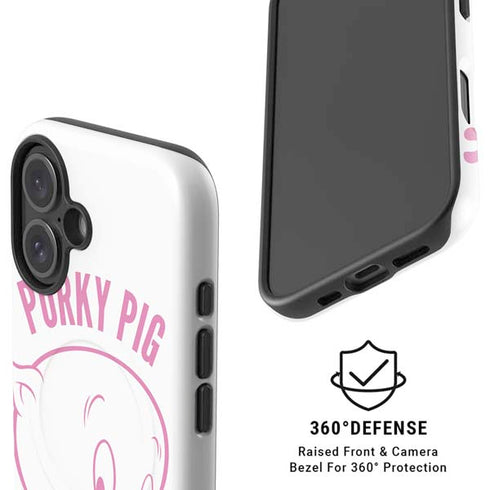Looney Tunes Porky Pig Big Head iPhone 16 Plus Magsafe Impact Case