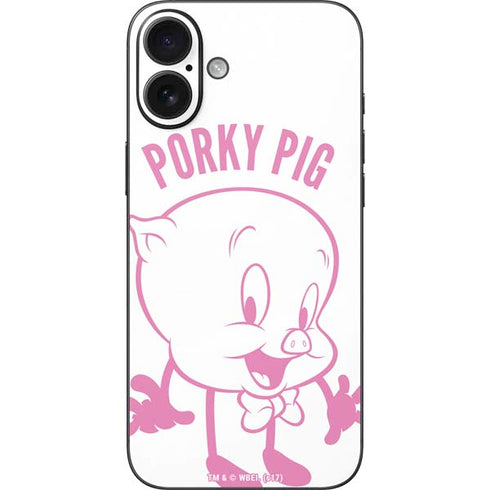 Looney Tunes Porky Pig Big Head iPhone 16 Plus Skin