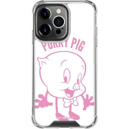 Looney Tunes Porky Pig Big Head iPhone 16 Pro Max Clear Case