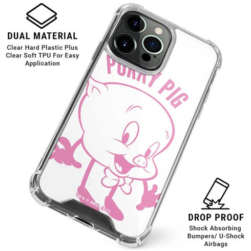 Looney Tunes Porky Pig Big Head iPhone 16 Pro Max Clear Case
