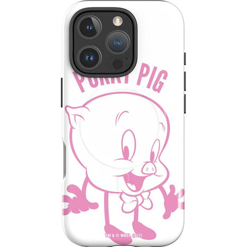 Looney Tunes Porky Pig Big Head iPhone 16 Pro Max Magsafe Impact Case