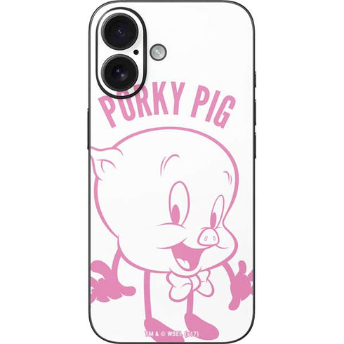 Looney Tunes Porky Pig Big Head iPhone 16 Skin