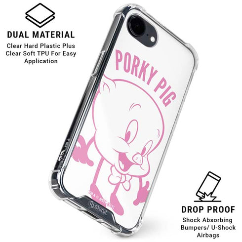 Looney Tunes Porky Pig Big Head iPhone 16e Clear Case