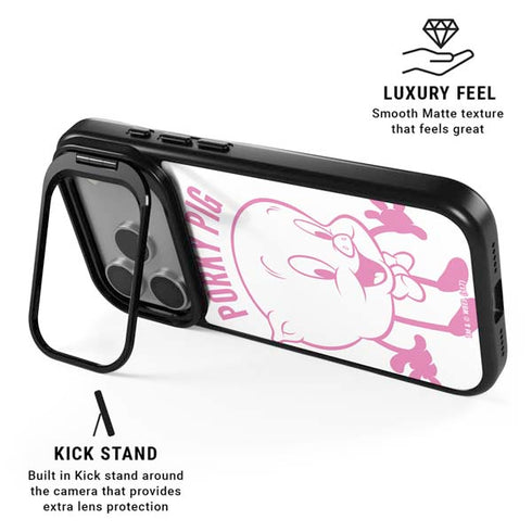 Looney Tunes Porky Pig Big Head iPhone 17 Pro Kickstand Case