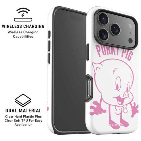 Looney Tunes Porky Pig Big Head iPhone 17 Pro Max Magsafe Impact Case