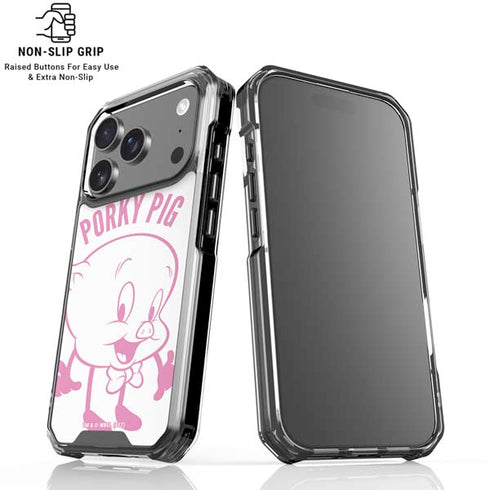 Looney Tunes Porky Pig Big Head iPhone 18 Pro Clear Case