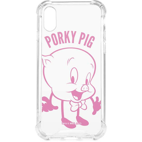 Looney Tunes Porky Pig Big Head iPhone XS Clear Case