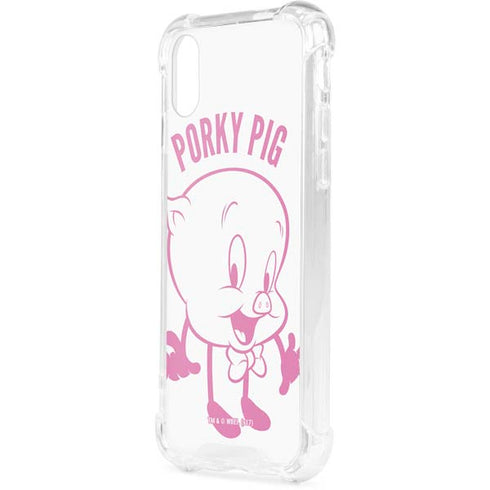 Looney Tunes Porky Pig Big Head iPhone XS Clear Case