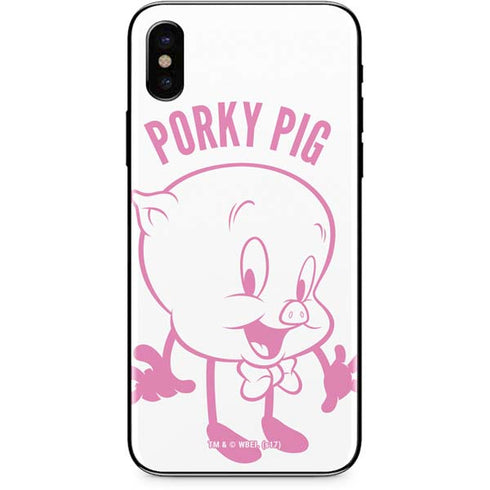 Looney Tunes Porky Pig Big Head iPhone XS Skin